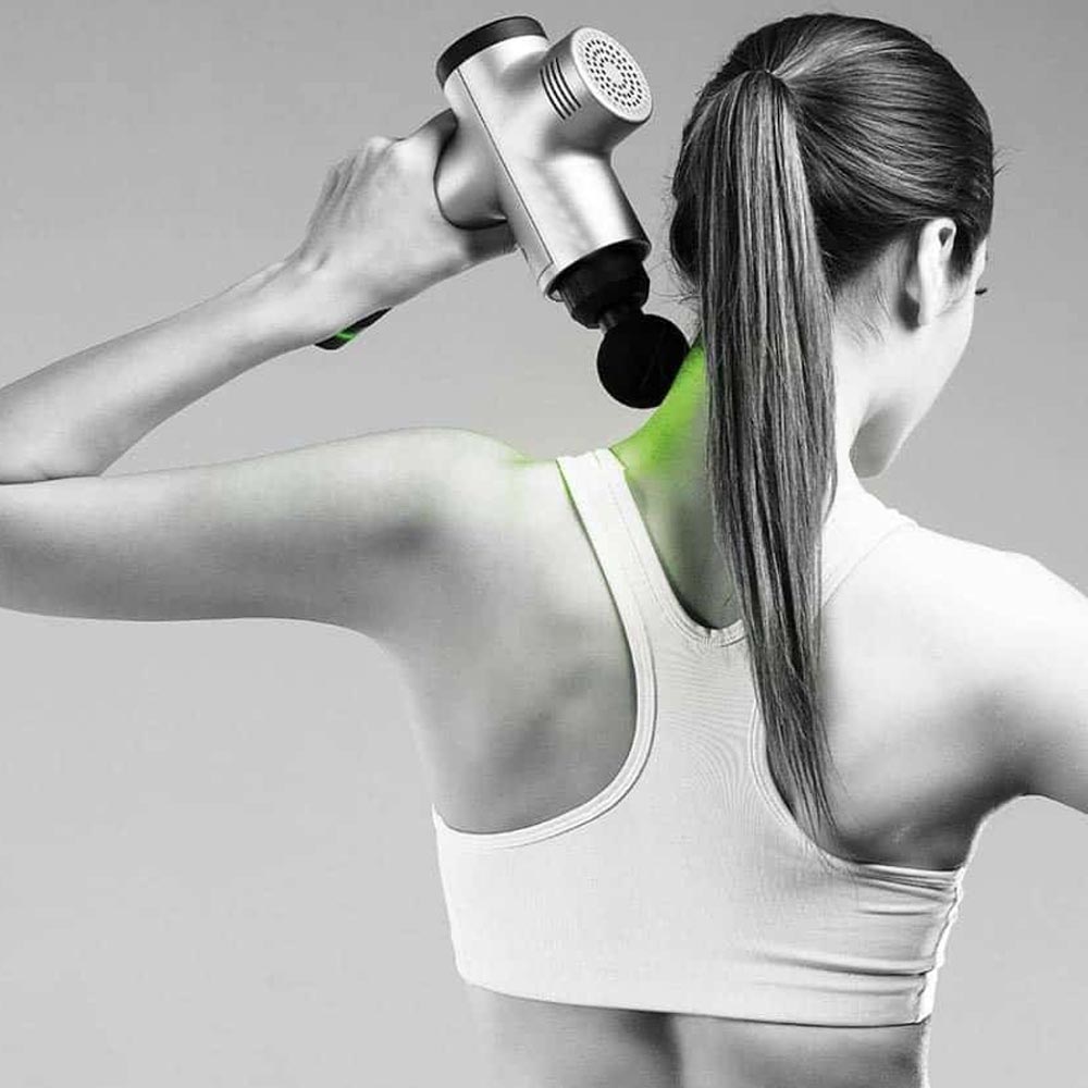 4-in-1 LCD Electric Massage Gun Black - Image 6