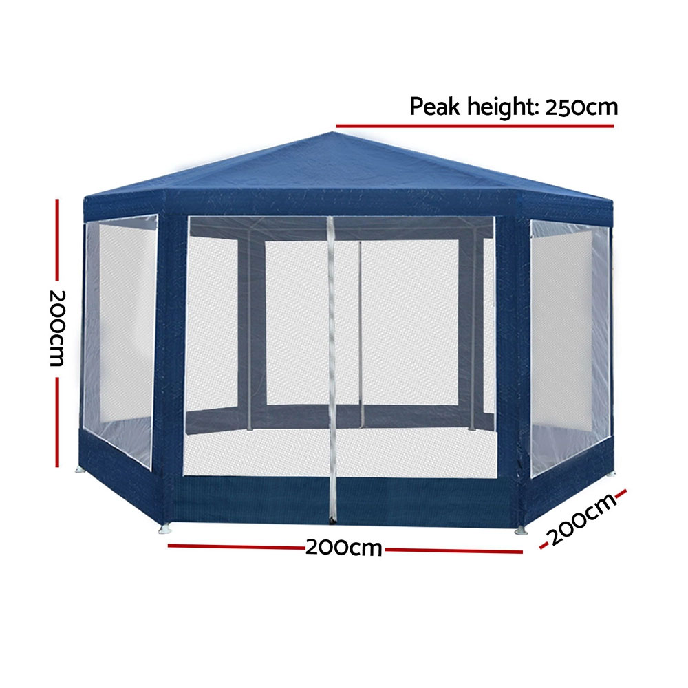 Blue 2.5x2 Event Marquee 6 Panels Hexagon - Image 2